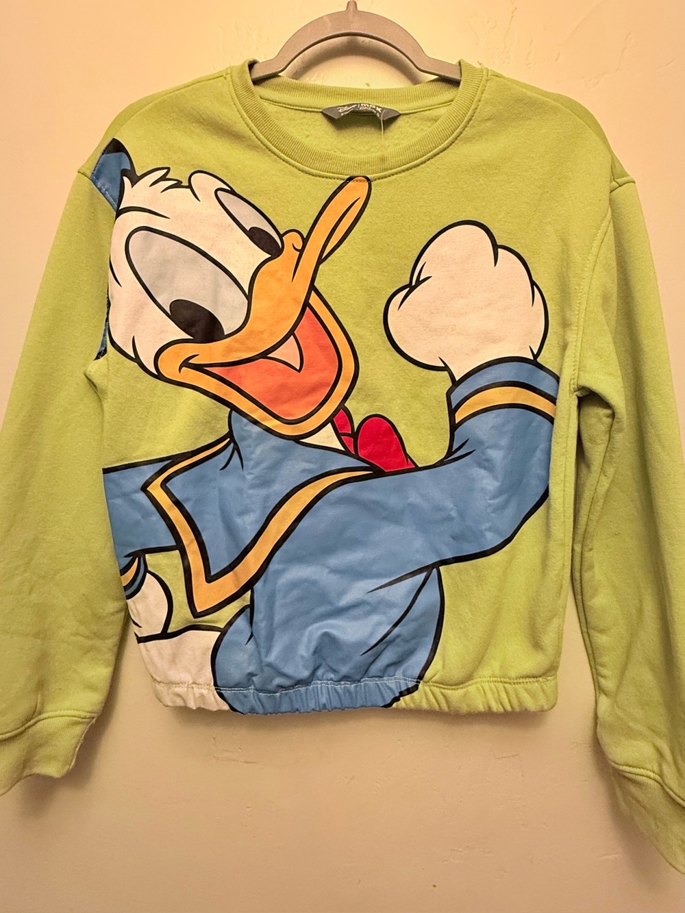 Donald Duck Disney Max Light Green Graphic Sweater